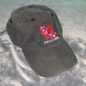 red rose/purple flowers hat from urban outfitters